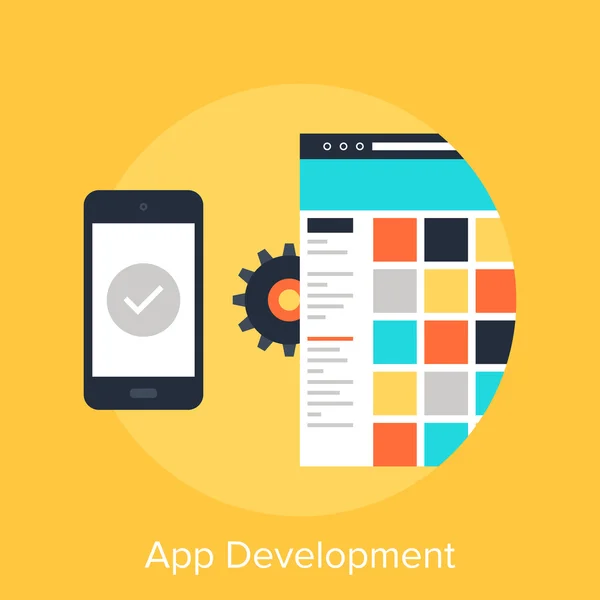 Sviluppo app — Vettoriale Stock