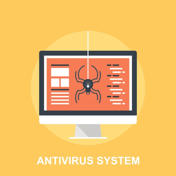 Sistema antivírus — Vetor de Stock