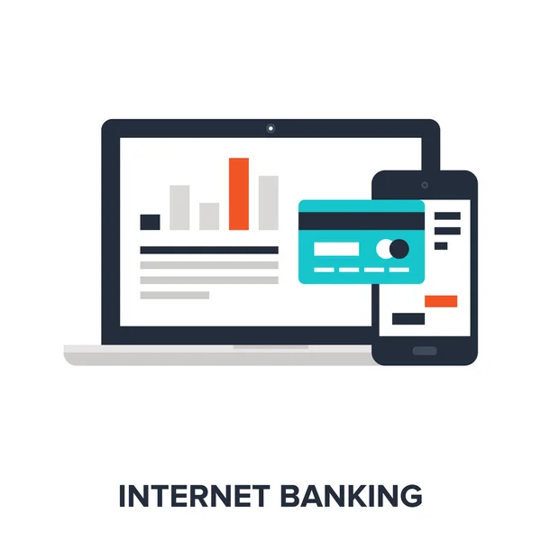 Banca por Internet — Vector de stock