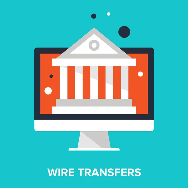 Wire transfers — Stock Vector