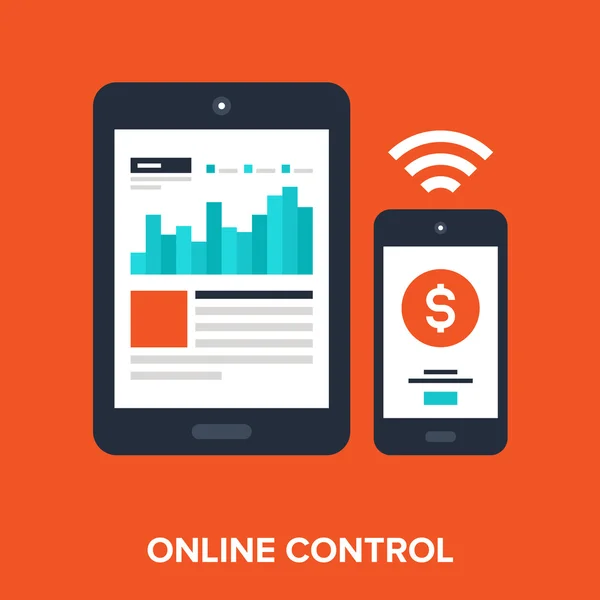 Control en línea — Archivo Imágenes Vectoriales