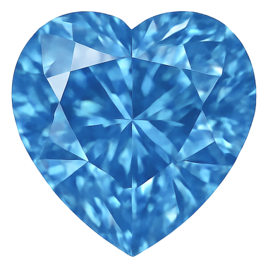 Şeffaf arkaplanda izole edilmiş süslü mavi elmasın gerçekçi çizimi