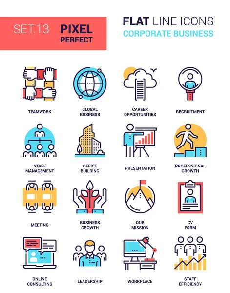 Iconos de negocios corporativos — Archivo Imágenes Vectoriales