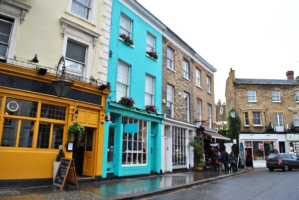 Notting Hill barevné domy, Londýn Royalty Free Stock Obrázky