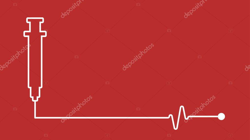 Vaccinated healthcare boosters for life logo sign icon background