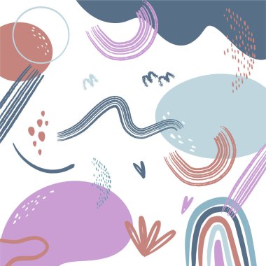 El çizimi pastel renkler soyut arkaplan