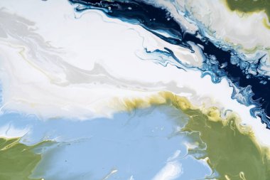 Sıvı Sanat. Boyaları karıştırıyorum. Mermer dokusu.