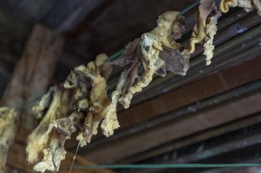 Kurutulmuş et, yakın plan.