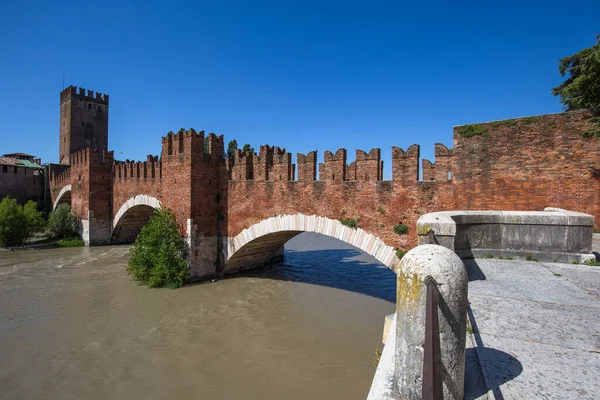 Puente Castel Vecchio Puente Scaliger — Foto de Stock