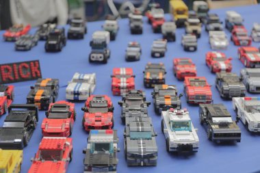 VERONA, İtalya, 14 Ekim 2018: Sant ambroggio di Valpolicella 'da Lego Tuğla Festivali