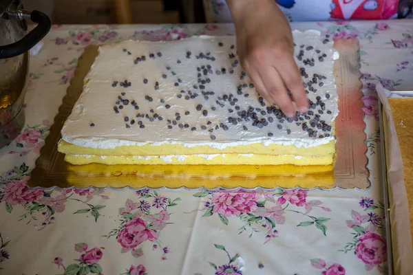 Gâteau Aux Fruits Passe Temps Loisirs — Photo