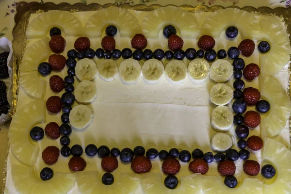 Gâteau Aux Fruits Passe Temps Loisirs — Photo