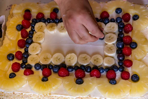 Pastel Frutas Pasatiempos Tiempo Libre — Foto de Stock