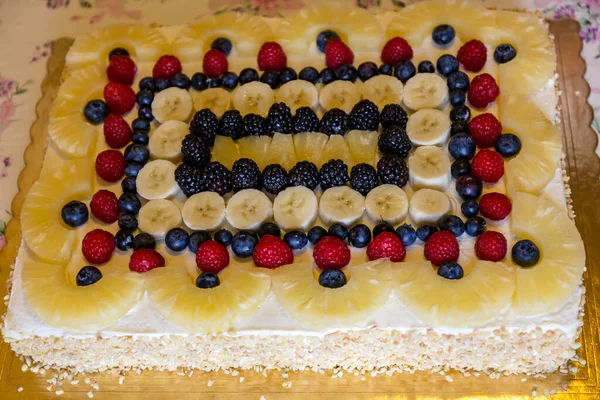 Gâteau Aux Fruits Passe Temps Loisirs — Photo