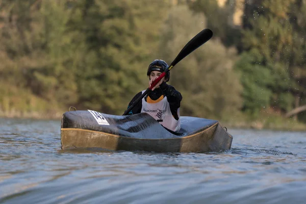 Borghetto Trento 2018 Október Adigemarathon Kenu Kayak Rafting Maraton — Stock Fotó