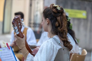 ALA, TRENTO, ITALY, 12 Temmuz 2019: Ala, Kadife Şehri Festivali, 