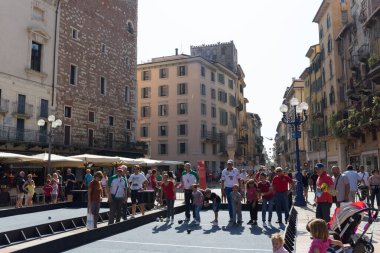 VERONA, İtalya, Kasım, 2019: Tocat 2019 - Uluslararası Sokak Oyunları Festivali