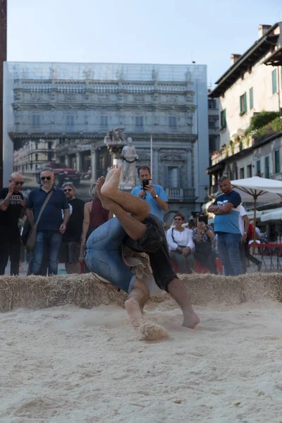 Верона Италия Ноября 2019 Токат Международный Фестиваль Уличных Игр Традиционные — стоковое фото