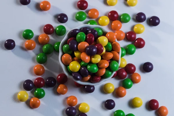 Colored Candies White Background — Stock Photo, Image