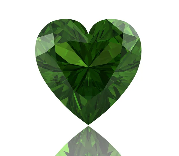 Peridot gem on white background (high resolution 3D image) — Stock Photo, Image