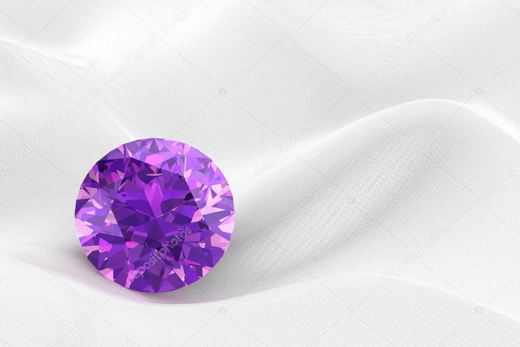 amethyst on white background (high resolution 3D image)
