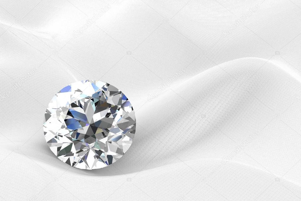 diamond jewel on white background. High quality 3d render