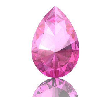 Pembe safir. (yüksek çözünürlükte 3d görüntü)