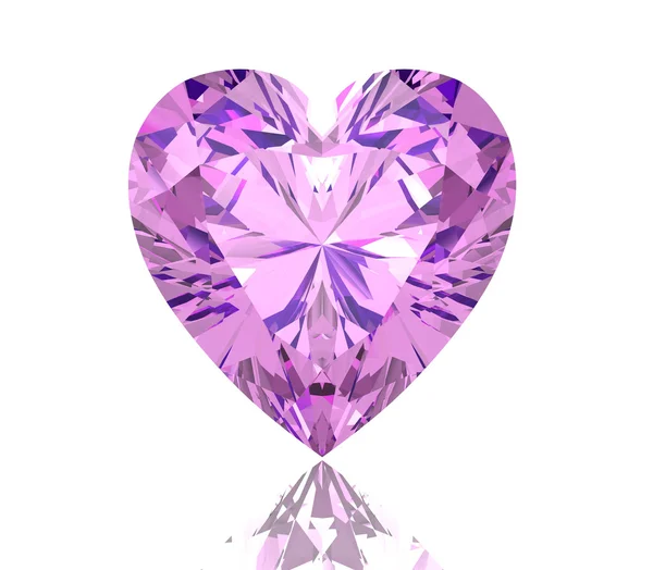 Amethyst on white background (high resolution 3D image) — Stock Photo, Image