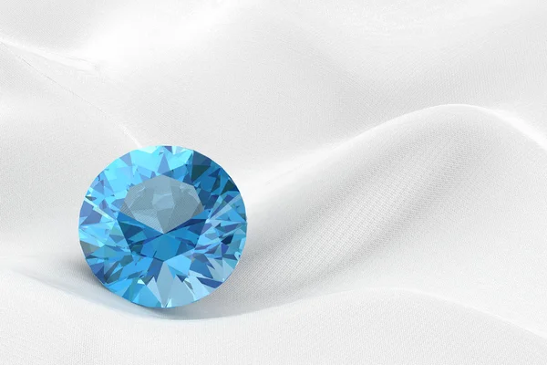 Aquamarine beyaz arka planda (yüksek çözünürlükte 3d görüntü) — Stok fotoğraf