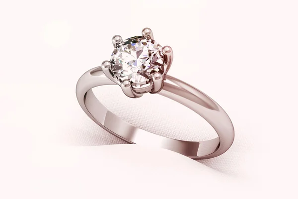 A szépség esküvői gyűrű (nagy felbontású 3D-s kép) — Stock Fotó