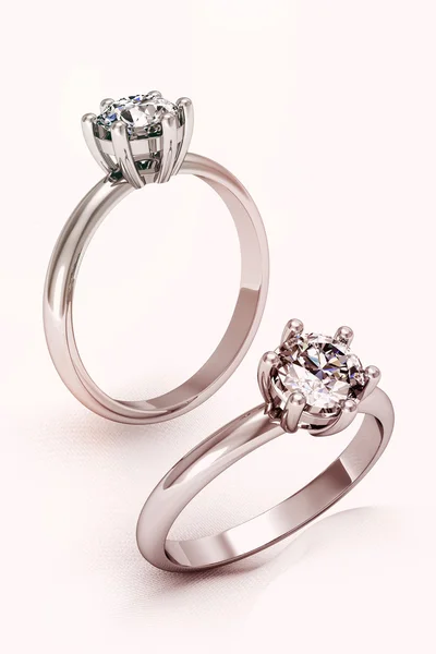 美的结婚戒指 (高分辨率三维图像) — 图库照片