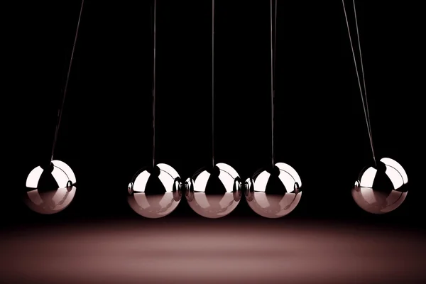 Balancing balls Newton's cradle (high resolution 3D image) — Stock Photo, Image