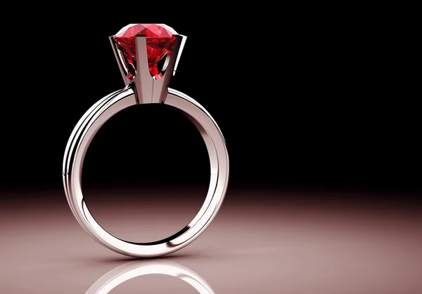 El anillo de boda de belleza (imagen 3D de alta resolución ) — Foto de Stock