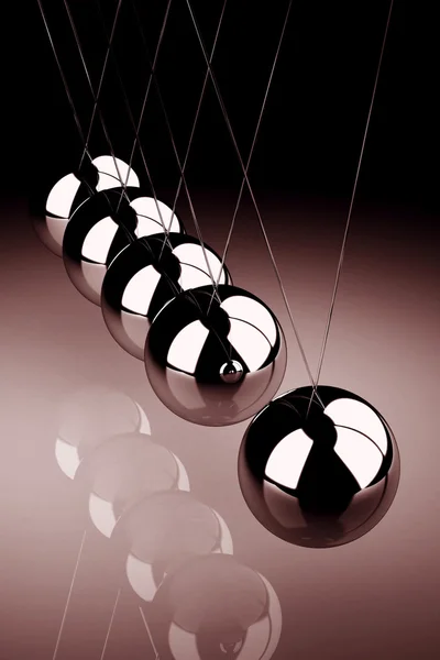 Balanceamento bolas berço de Newton (imagem 3D de alta resolução ) — Fotografia de Stock