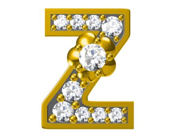 Pırlantalı altın alfabesi,