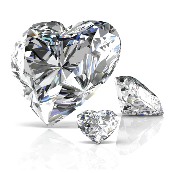 Diamantový klenot (3D obraz s vysokým rozlišením) — Stock fotografie