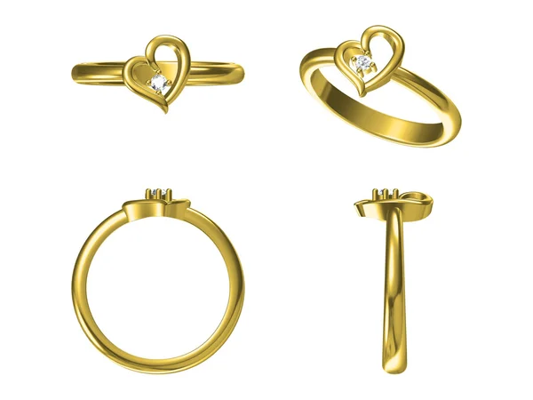 Обручальное кольцо. Знак любви. Модные украшения — стоковое фото