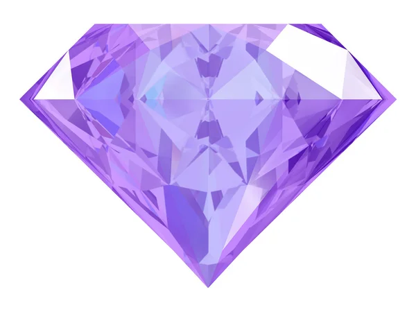 Amethyst auf weißem Hintergrund (hochauflösendes 3D-Bild)) — Stockfoto