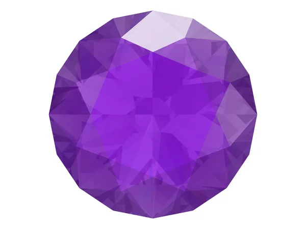 Amethyst on white background (high resolution 3D image) — Stock Photo, Image