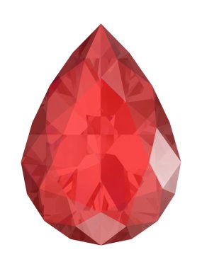 Beyaz arka plan (yüksek çözünürlükte 3d görüntü üzerinde yakut)