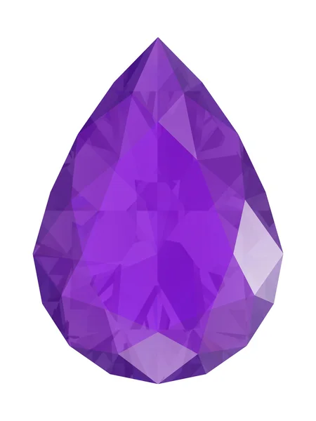 Amethyst auf weißem Hintergrund (hochauflösendes 3D-Bild)) — Stockfoto