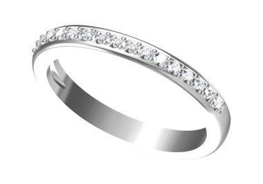 Beyaz arkaplandaki alyans 3D oluşturma