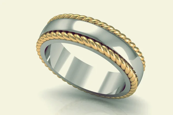 Retro style wedding rings  (high resolution 3D image) — Stock Photo, Image