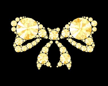 elmas yay siyah (yüksek çözünürlükte 3d görüntü).