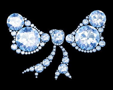 elmas yay siyah (yüksek çözünürlükte 3d görüntü).