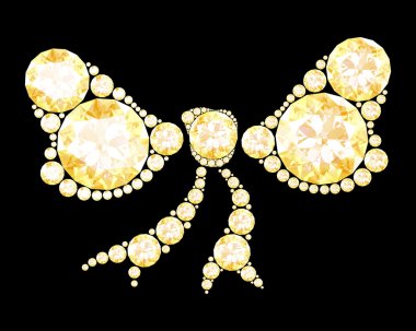 elmas yay siyah (yüksek çözünürlükte 3d görüntü).