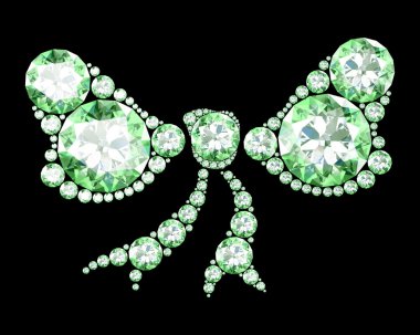 elmas yay siyah (yüksek çözünürlükte 3d görüntü).