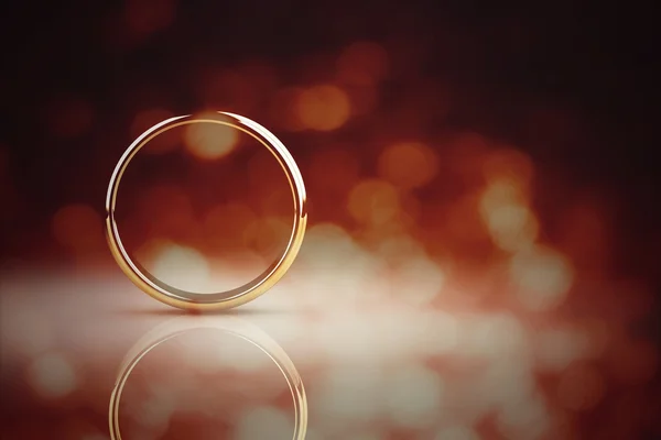 Anillo de boda de oro sobre fondo (Vintage Style ) — Foto de Stock