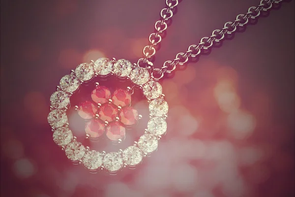 아름다움 다이아몬드 펜 던 트 — 스톡 사진