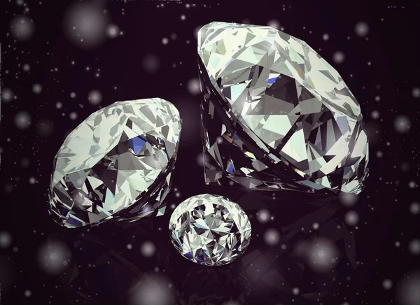 Diamante brilhante brilhante no fundo (Estilo Vintage ) — Fotografia de Stock